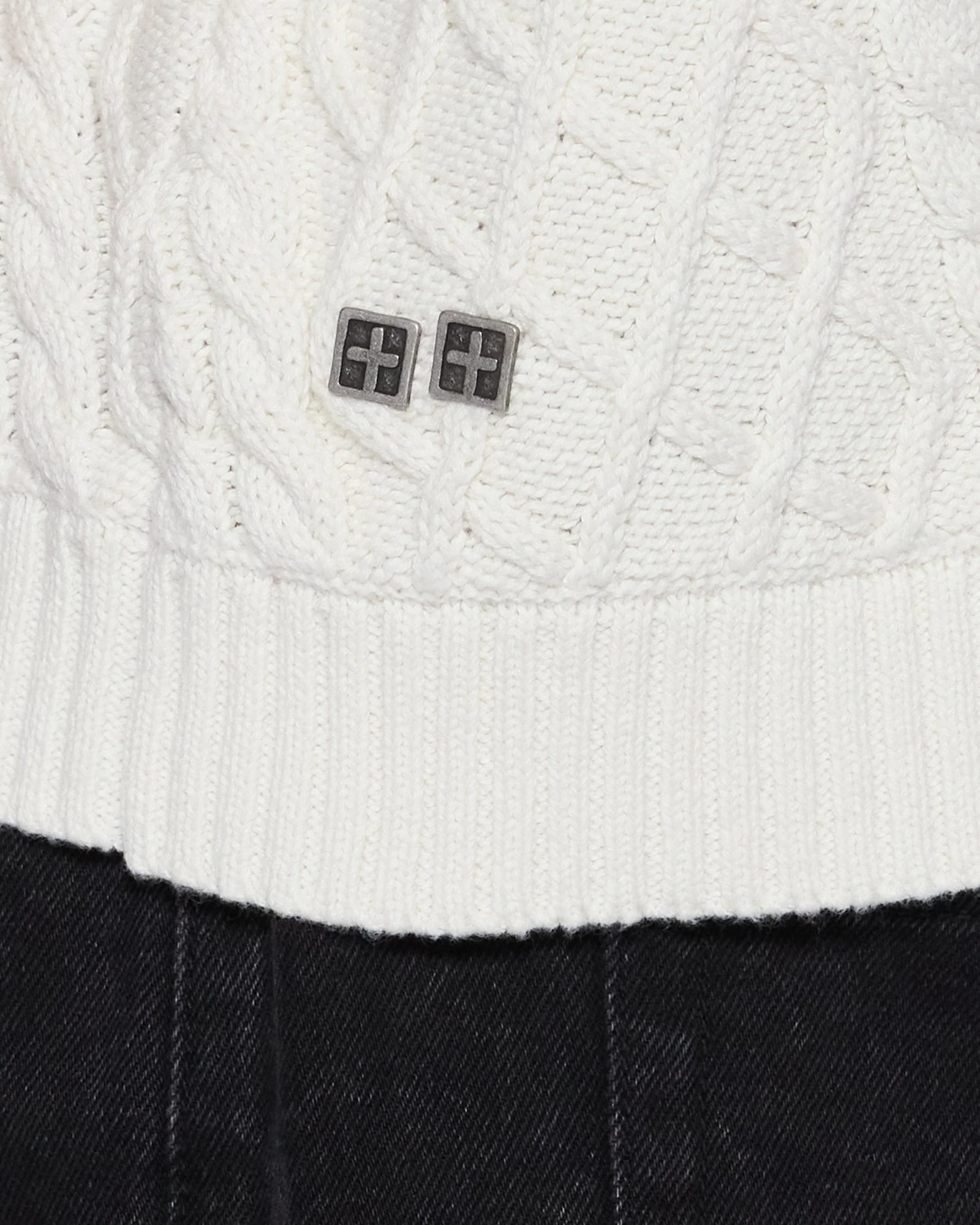 TURNCABLE KNIT VEST VINTAGE WHITE - Image 4