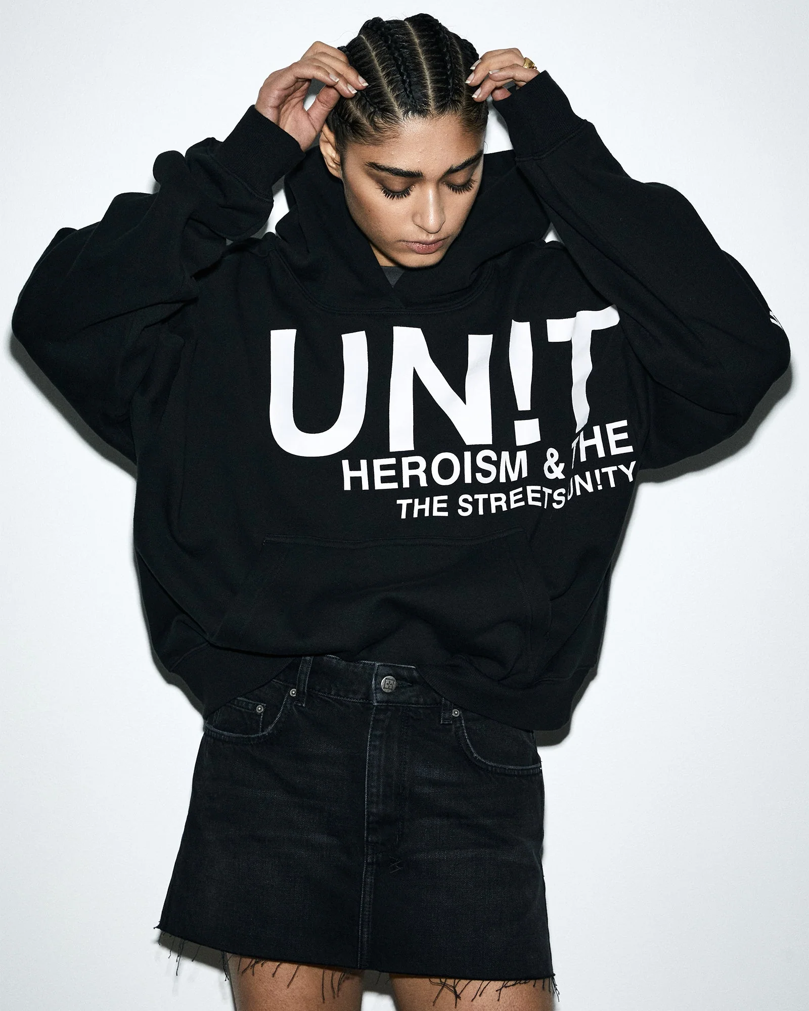UNITY SLOUCH HOODIE BLACK - Image 2
