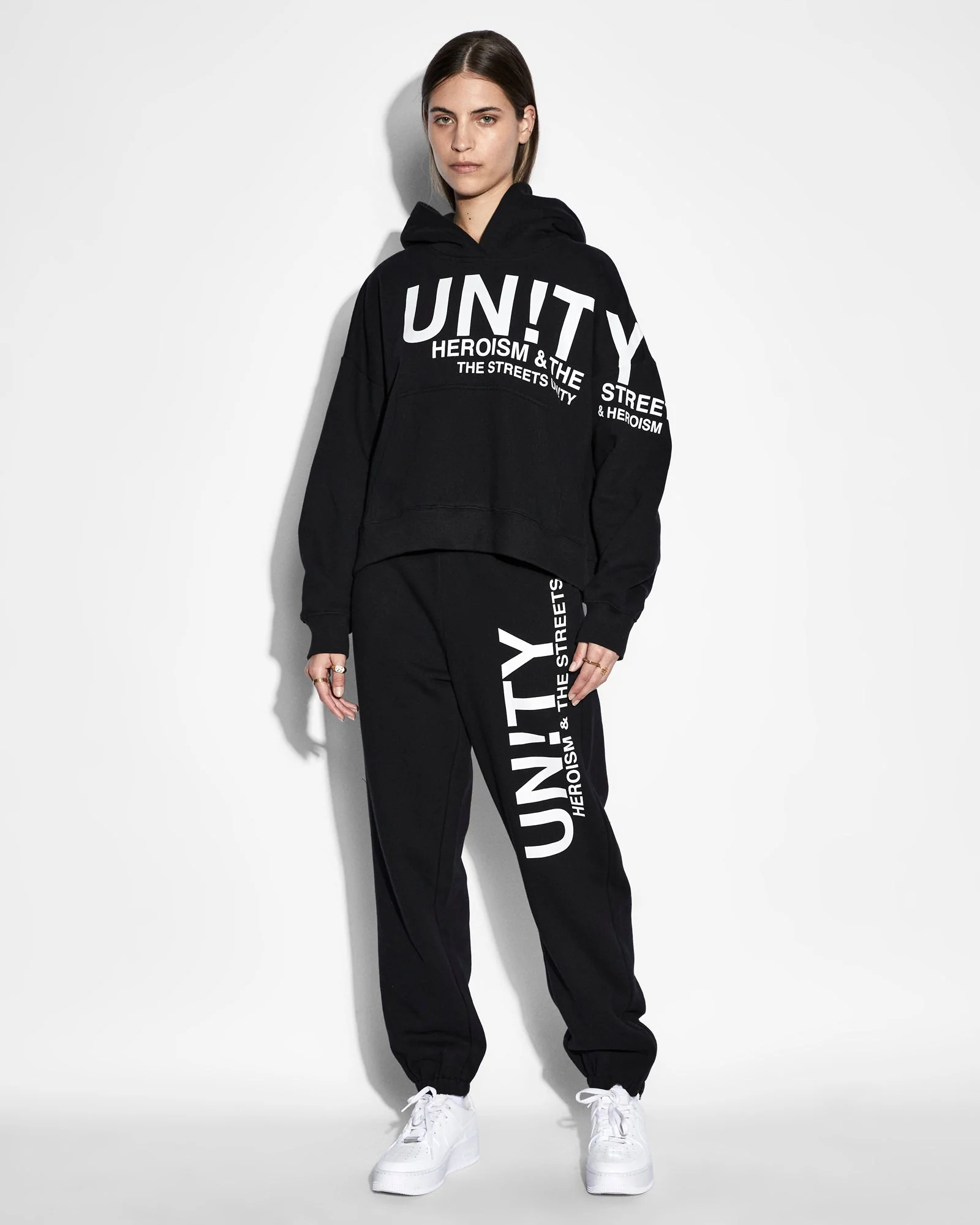 UNITY SLOUCH HOODIE BLACK - Image 4