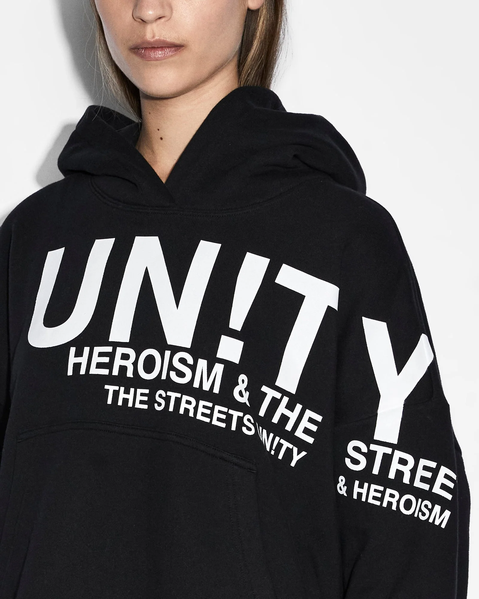 UNITY SLOUCH HOODIE BLACK - Image 5