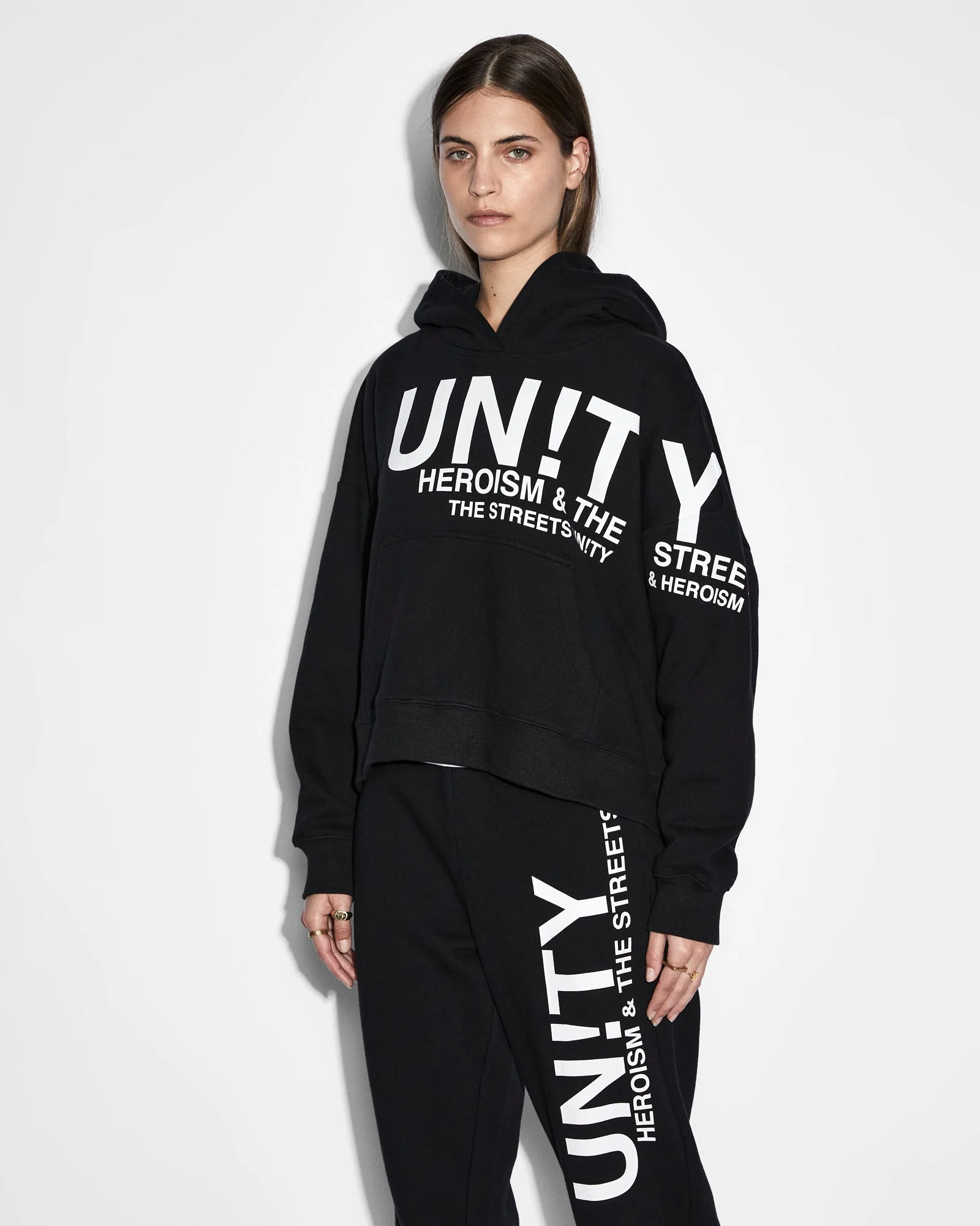 UNITY SLOUCH HOODIE BLACK - Image 6