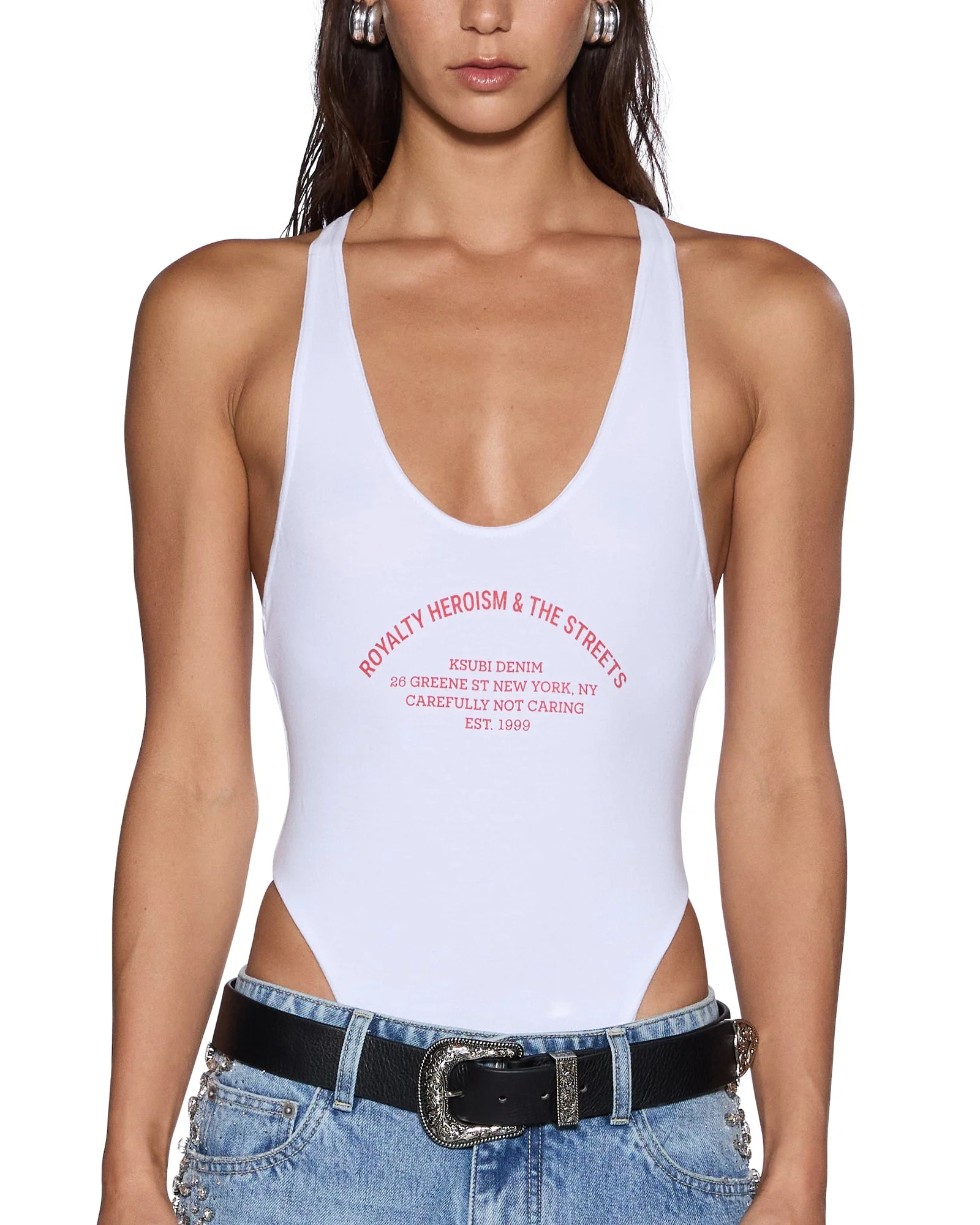 VARSITY LARA BODYSUIT WHITE - Image 3