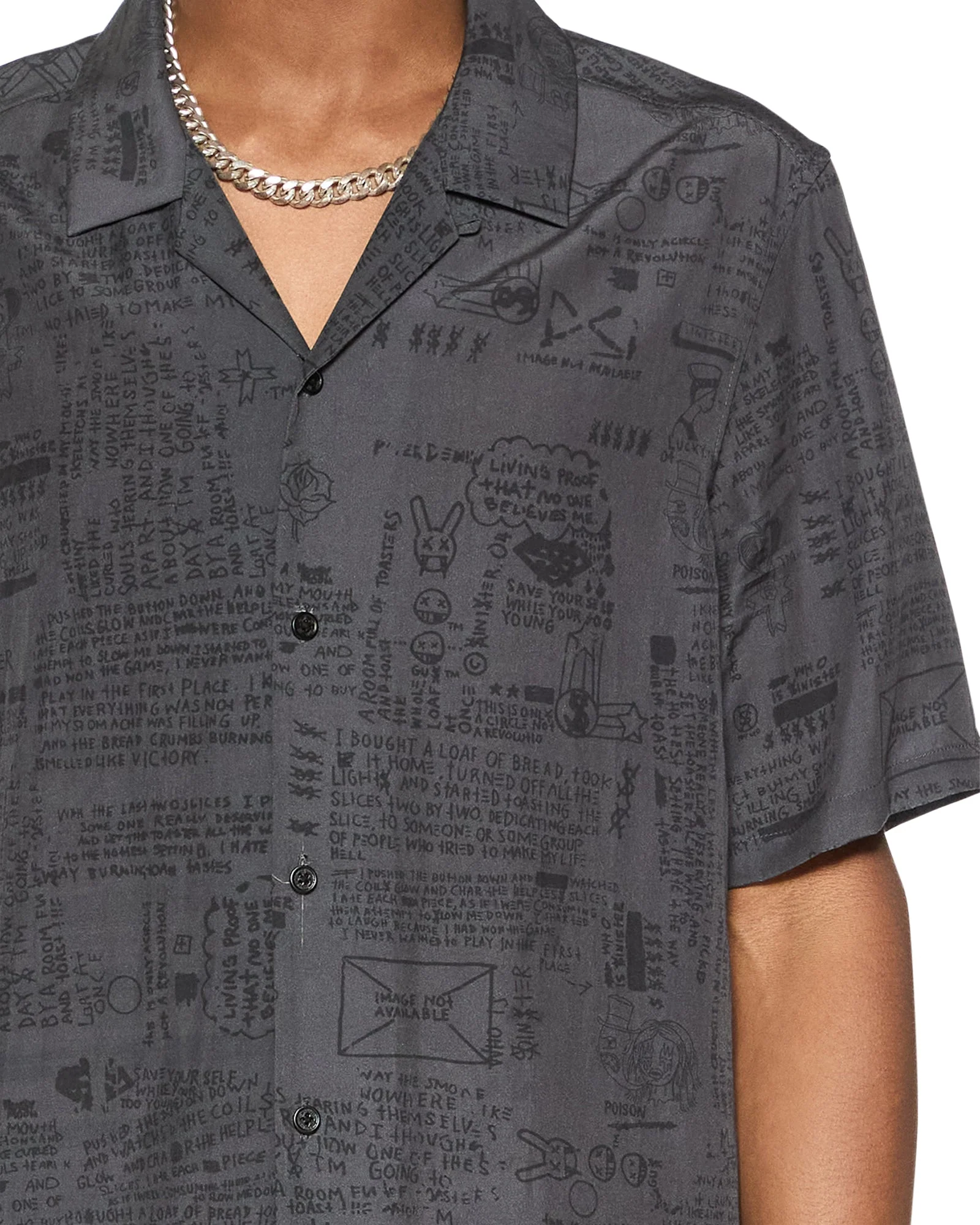 VERSES RESORT SS SHIRT BLACK - Image 3
